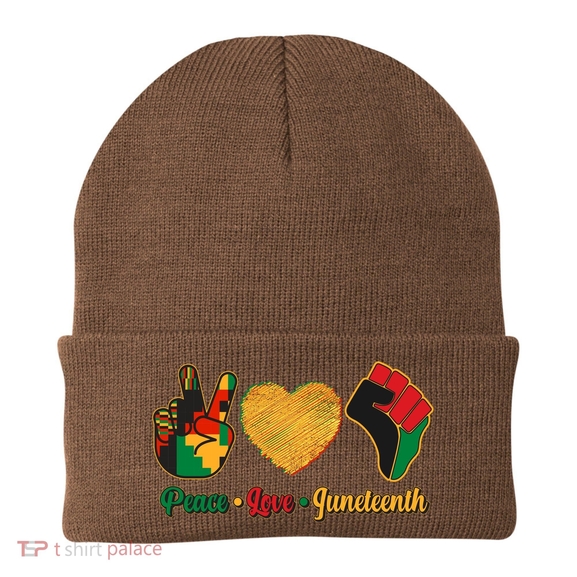 Peace Love Juneteenth June 19 1865 Beanie