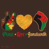 Peace Love Juneteenth June 19 1865 Kids Hoodie thumb 2