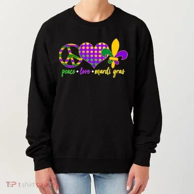 Peace Love Mardi Gras Women's Sweatshirt