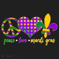 Peace Love Mardi Gras Women's Sweatshirt thumb 2