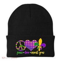 Peace Love Mardi Gras Beanie thumb 0