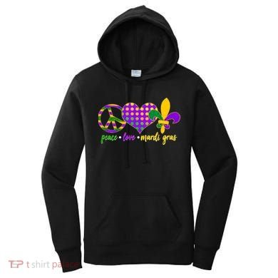 Peace Love Mardi Gras Women's Hoodie