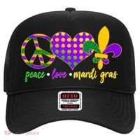 Peace Love Mardi Gras Hat thumb 0