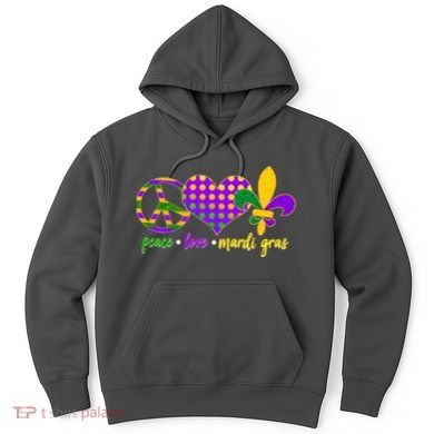 Peace Love Mardi Gras Hoodie