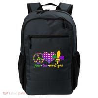 Peace Love Mardi Gras Backpack thumb 0