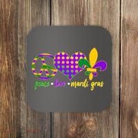 Peace Love Mardi Gras Coaster thumb 0