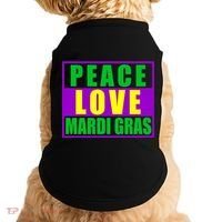 Peace Love Mardi Gras New Orleans Doggie Tank thumb 0