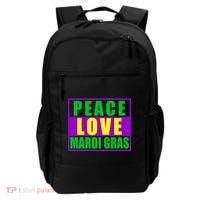 Peace Love Mardi Gras New Orleans Backpack thumb 0