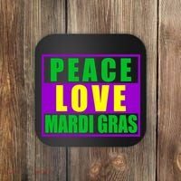 Peace Love Mardi Gras New Orleans Coaster thumb 0