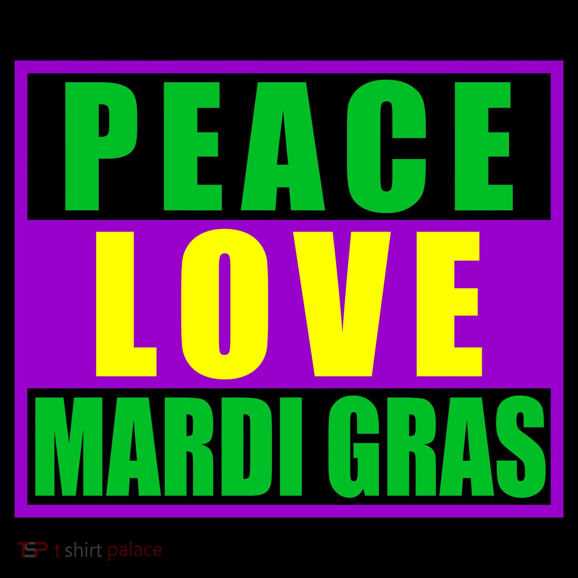 Peace Love Mardi Gras New Orleans Coaster