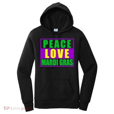 Peace Love Mardi Gras New Orleans Women's Hoodie