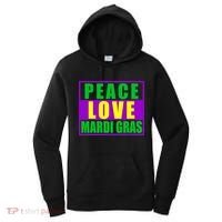 Peace Love Mardi Gras New Orleans Women's Hoodie thumb 0