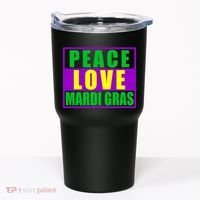 Peace Love Mardi Gras New Orleans Tumbler thumb 0