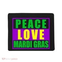 Peace Love Mardi Gras New Orleans Mousepad thumb 0