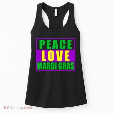 Peace Love Mardi Gras New Orleans Women's Tank Top