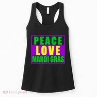 Peace Love Mardi Gras New Orleans Women's Tank Top thumb 0