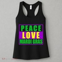 Peace Love Mardi Gras New Orleans Women's Tank Top thumb 3
