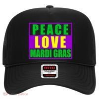 Peace Love Mardi Gras New Orleans Hat thumb 0
