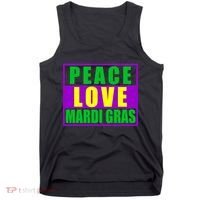 Peace Love Mardi Gras New Orleans Tank Top thumb 0