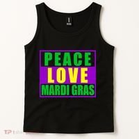 Peace Love Mardi Gras New Orleans Tank Top thumb 2