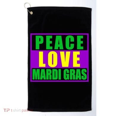 Peace Love Mardi Gras New Orleans Golf Towel