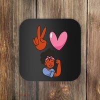 Peace Love Melanin Coaster thumb 0