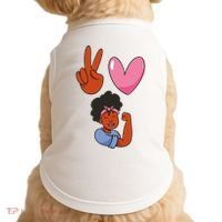 Peace Love Melanin Doggie Tank thumb 0