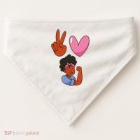 Peace Love Melanin USA-Made Doggie Bandana thumb 0