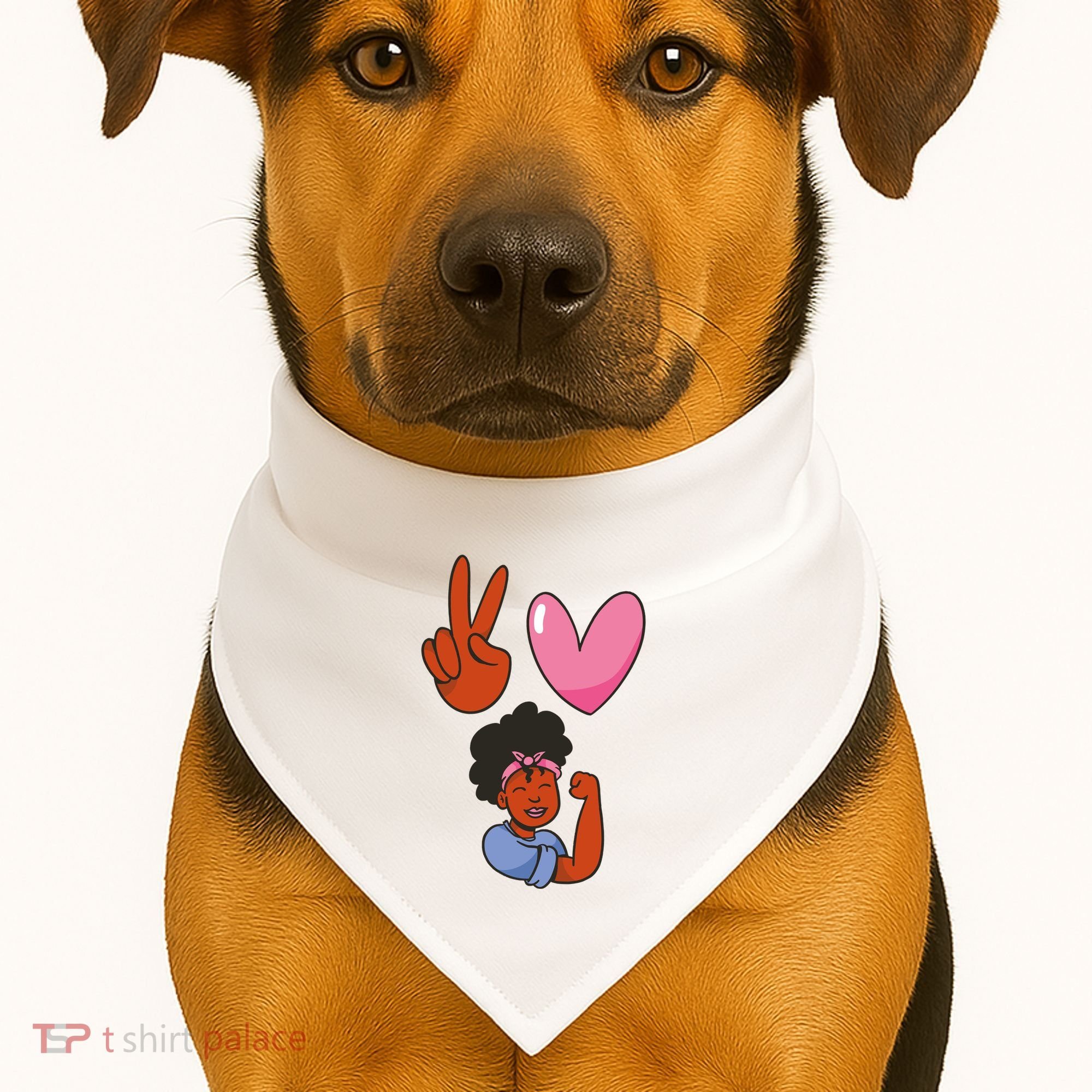Peace Love Melanin USA-Made Doggie Bandana