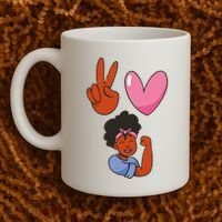 Peace Love Melanin Coffee Mug thumb 2
