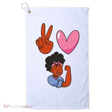Peace Love Melanin Golf Towel