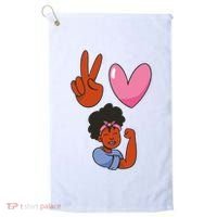 Peace Love Melanin Golf Towel thumb 0