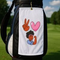 Peace Love Melanin Golf Towel thumb 2