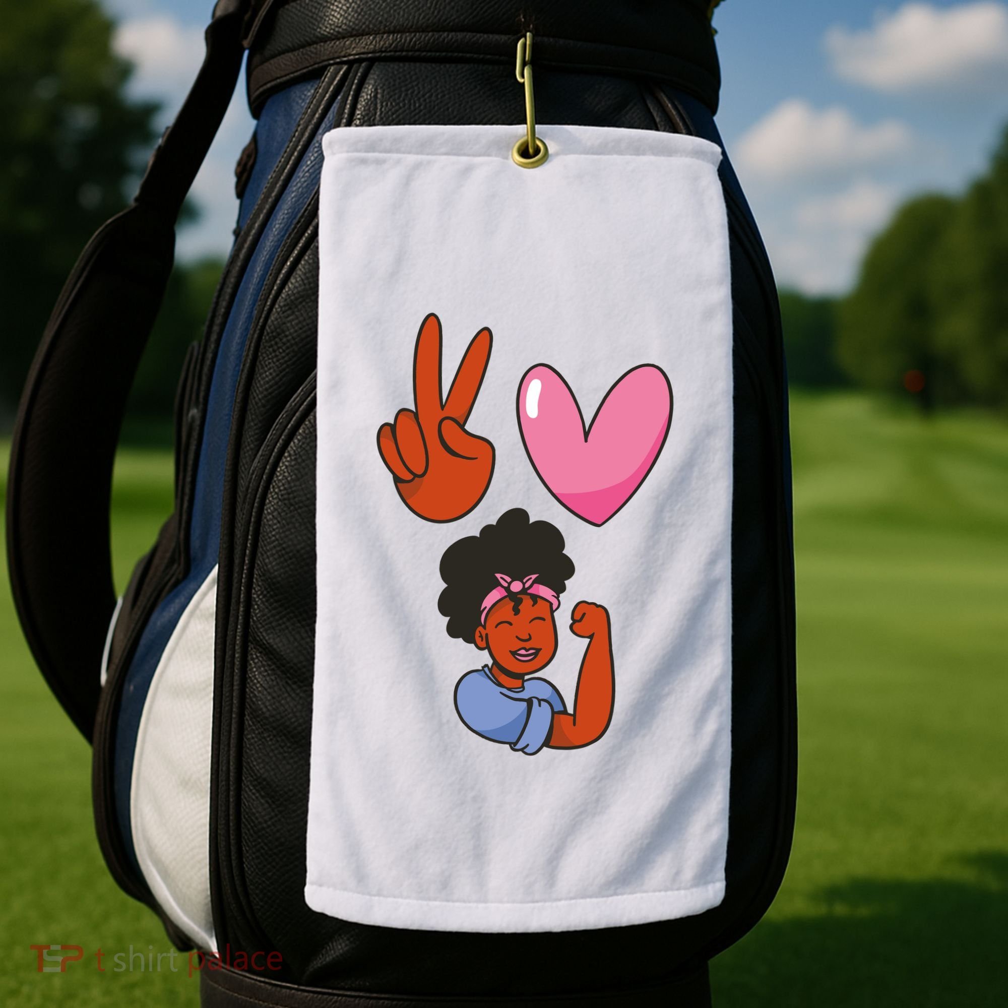 Peace Love Melanin Golf Towel