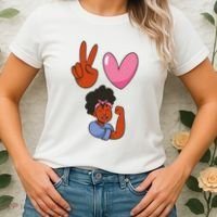 Peace Love Melanin Women's T-Shirt thumb 2