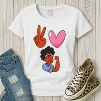 Peace Love Melanin Women's T-Shirt thumb 3