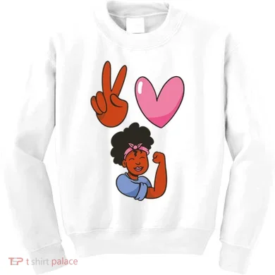 Peace Love Melanin Kids Sweatshirt