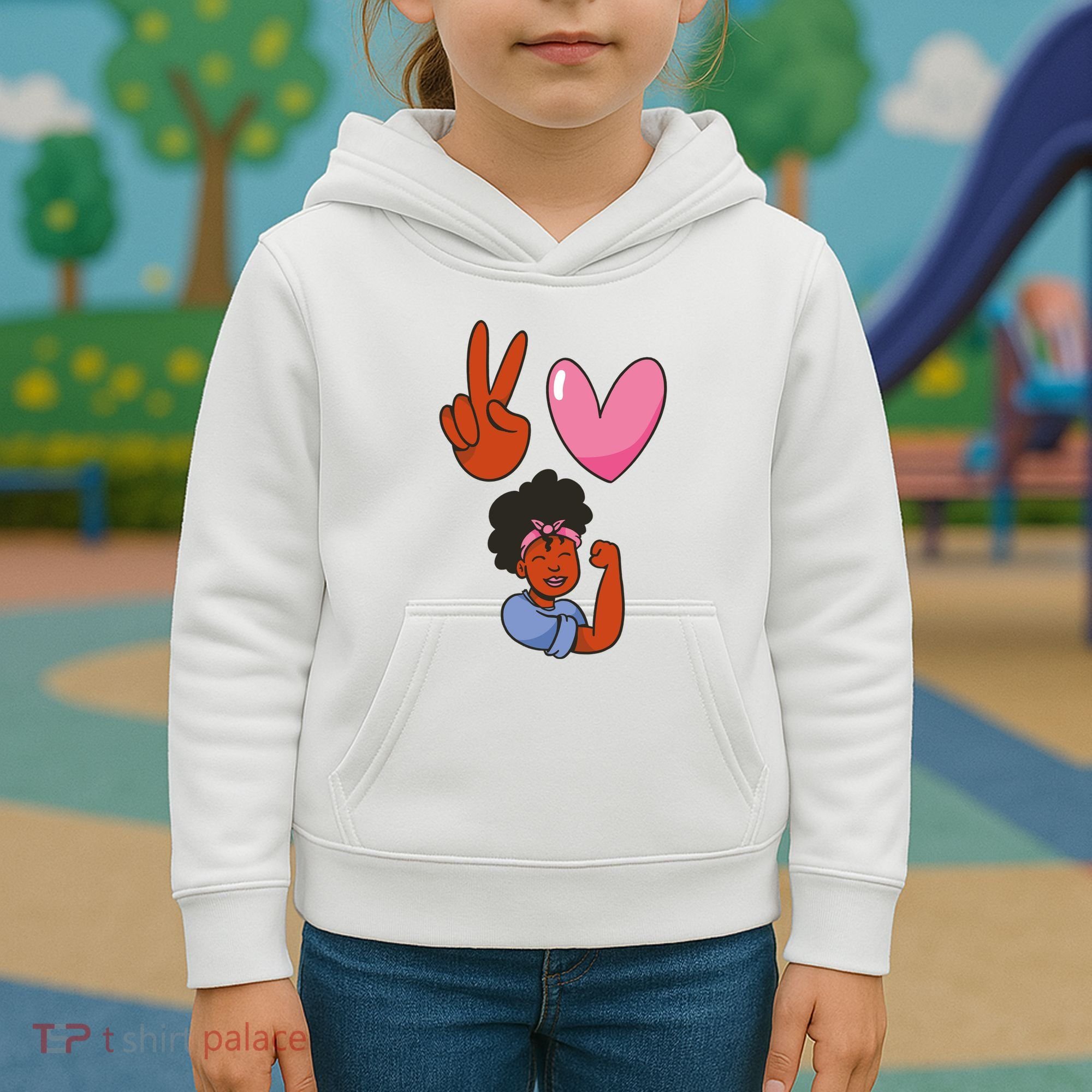 Peace Love Melanin Kids Hoodie