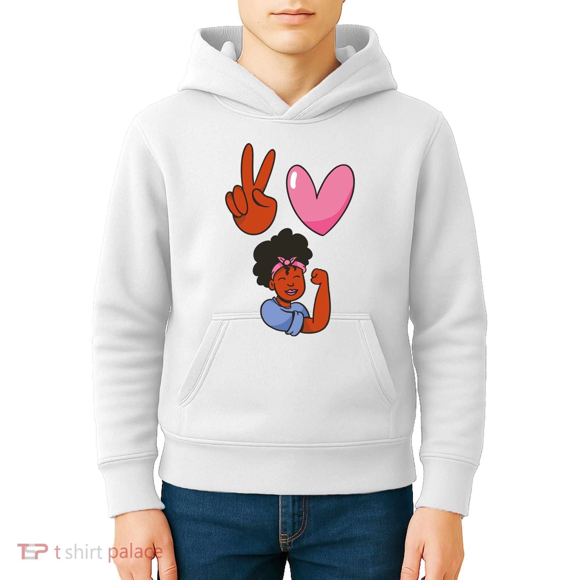 Peace Love Melanin Kids Hoodie