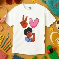 Peace Love Melanin Kids T-Shirt thumb 3