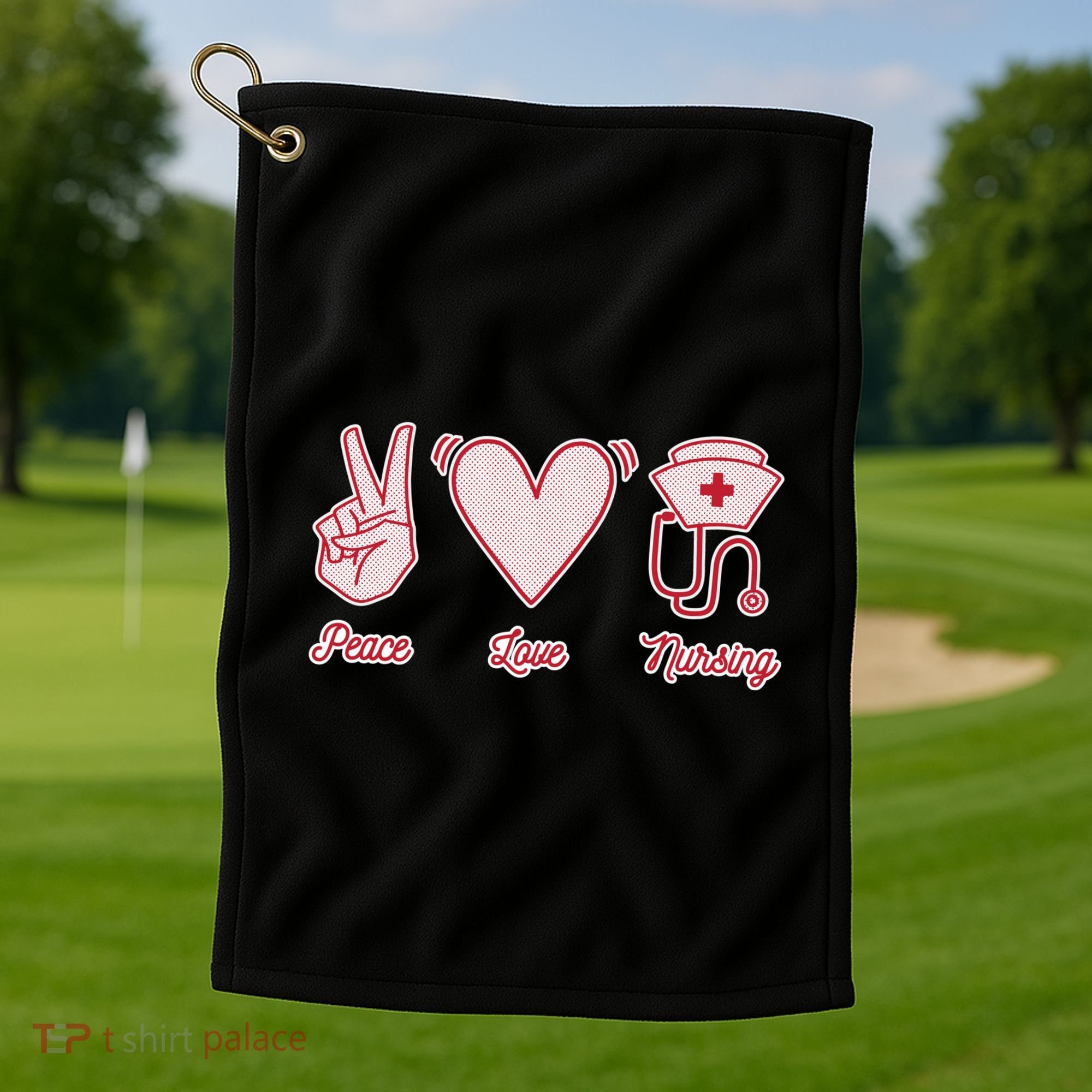 Peace Love Nursing Golf Towel