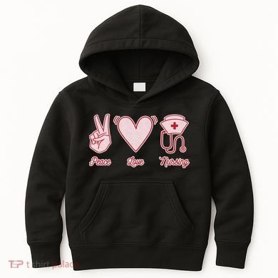 Peace Love Nursing Kids Hoodie