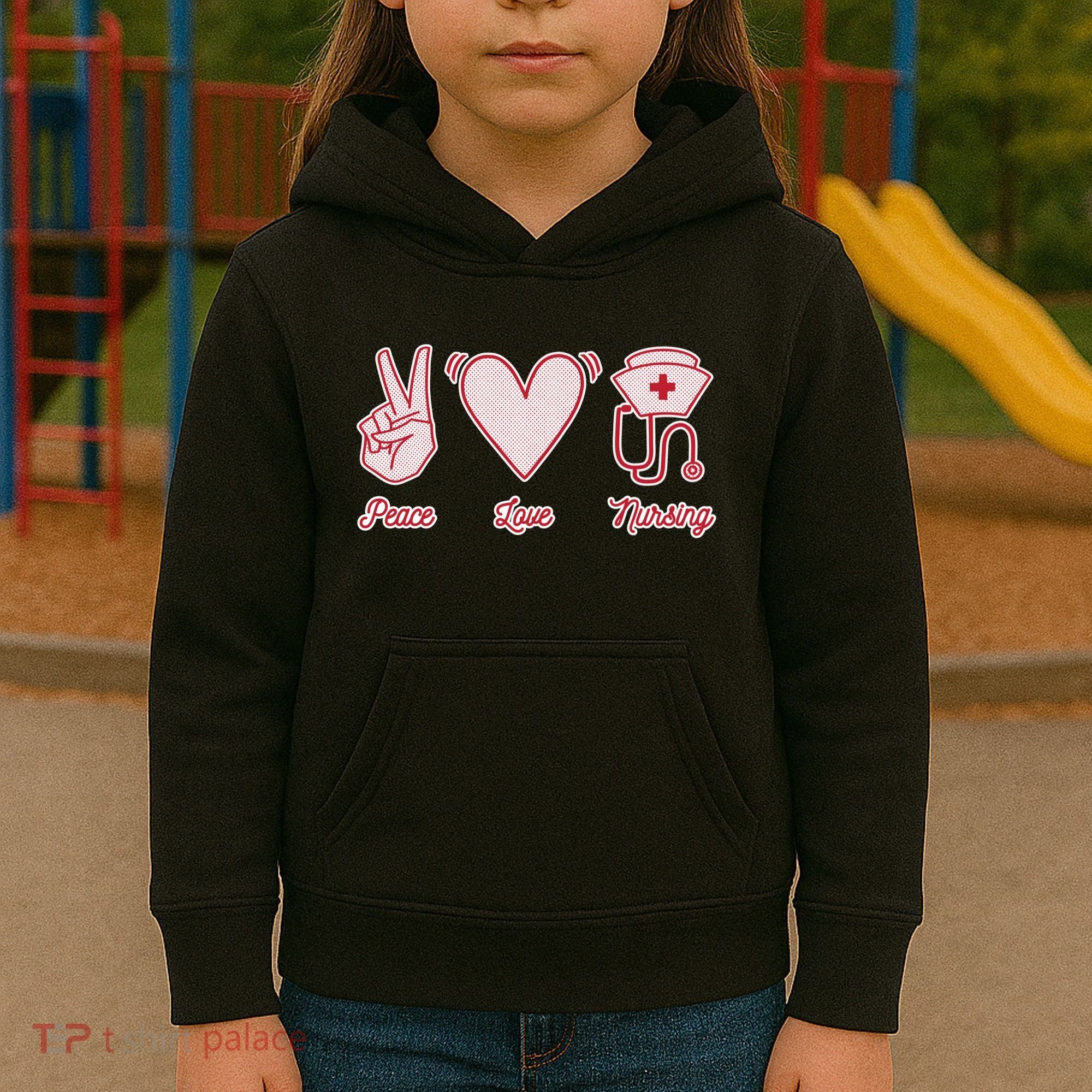 Peace Love Nursing Kids Hoodie