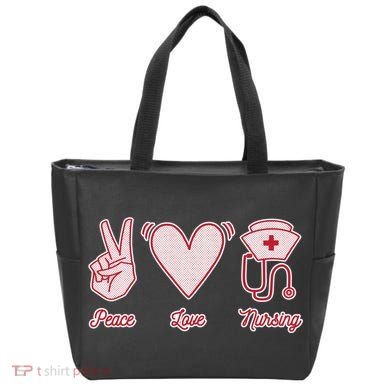 Peace Love Nursing Tote Bag