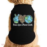 Peace Love Planet Earth Celebrate Earth Day Doggie Tank thumb 0