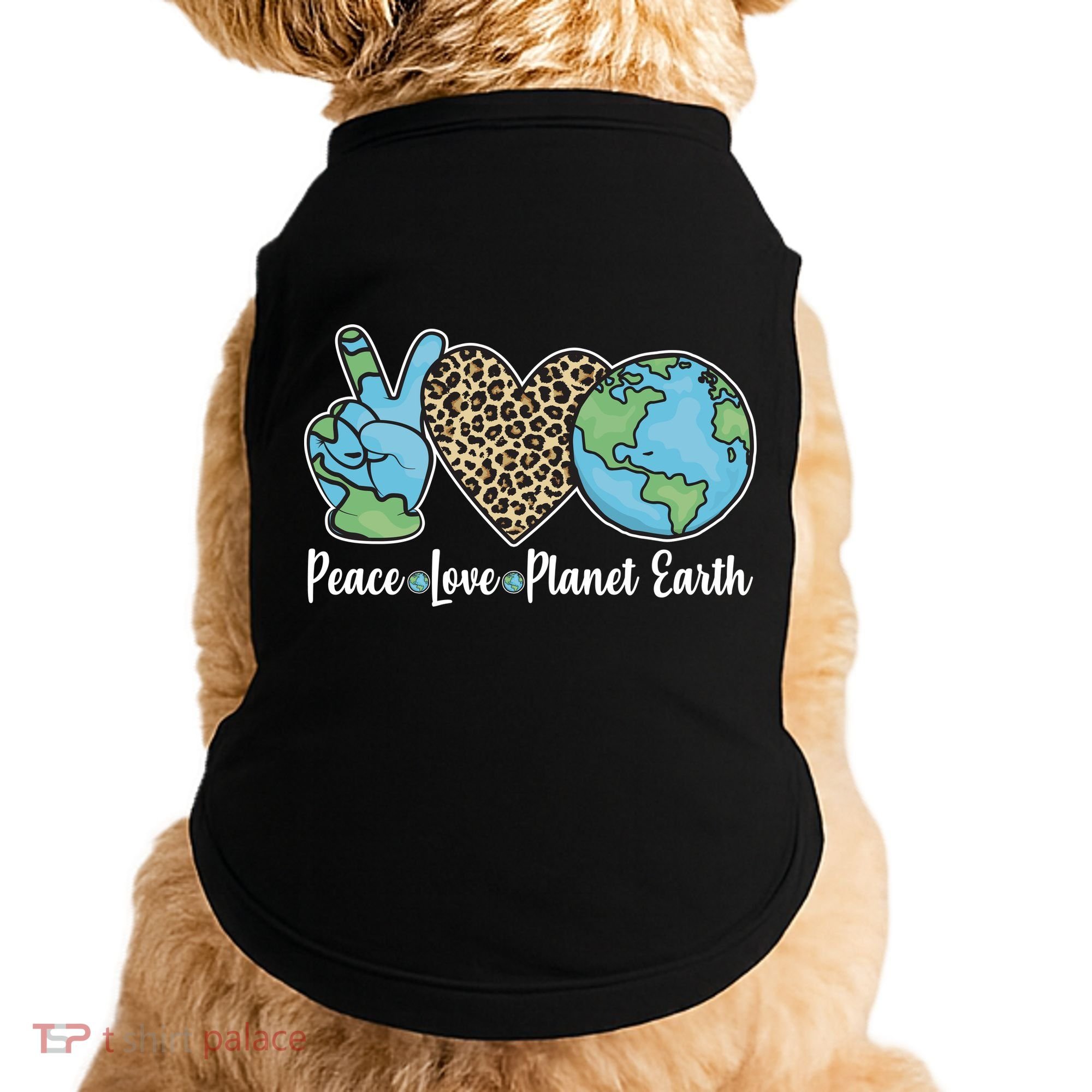 Peace Love Planet Earth Celebrate Earth Day Doggie Tank