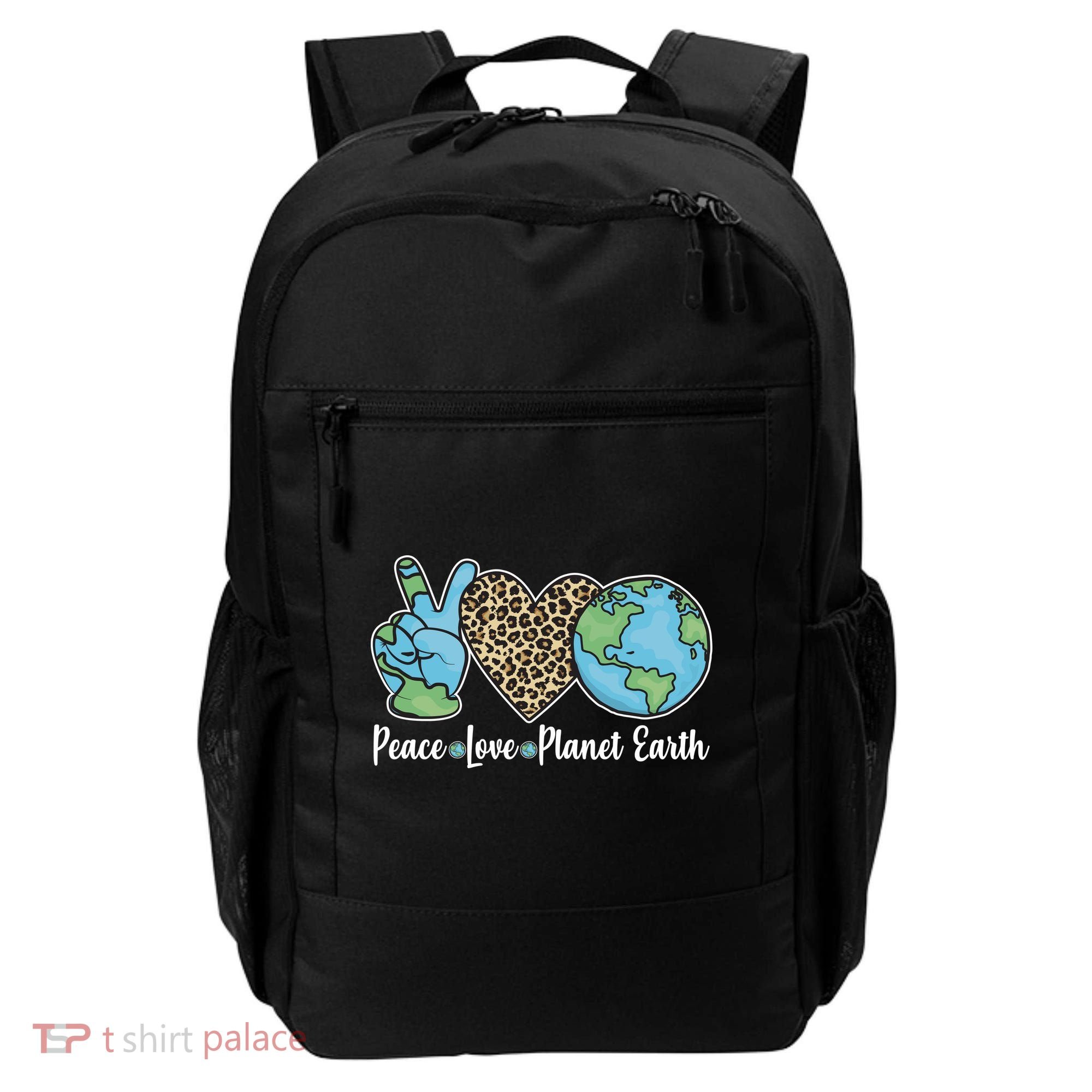 Peace Love Planet Earth Celebrate Earth Day Backpack