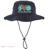Peace Love Planet Earth Celebrate Earth Day Bucket Hat thumb 0