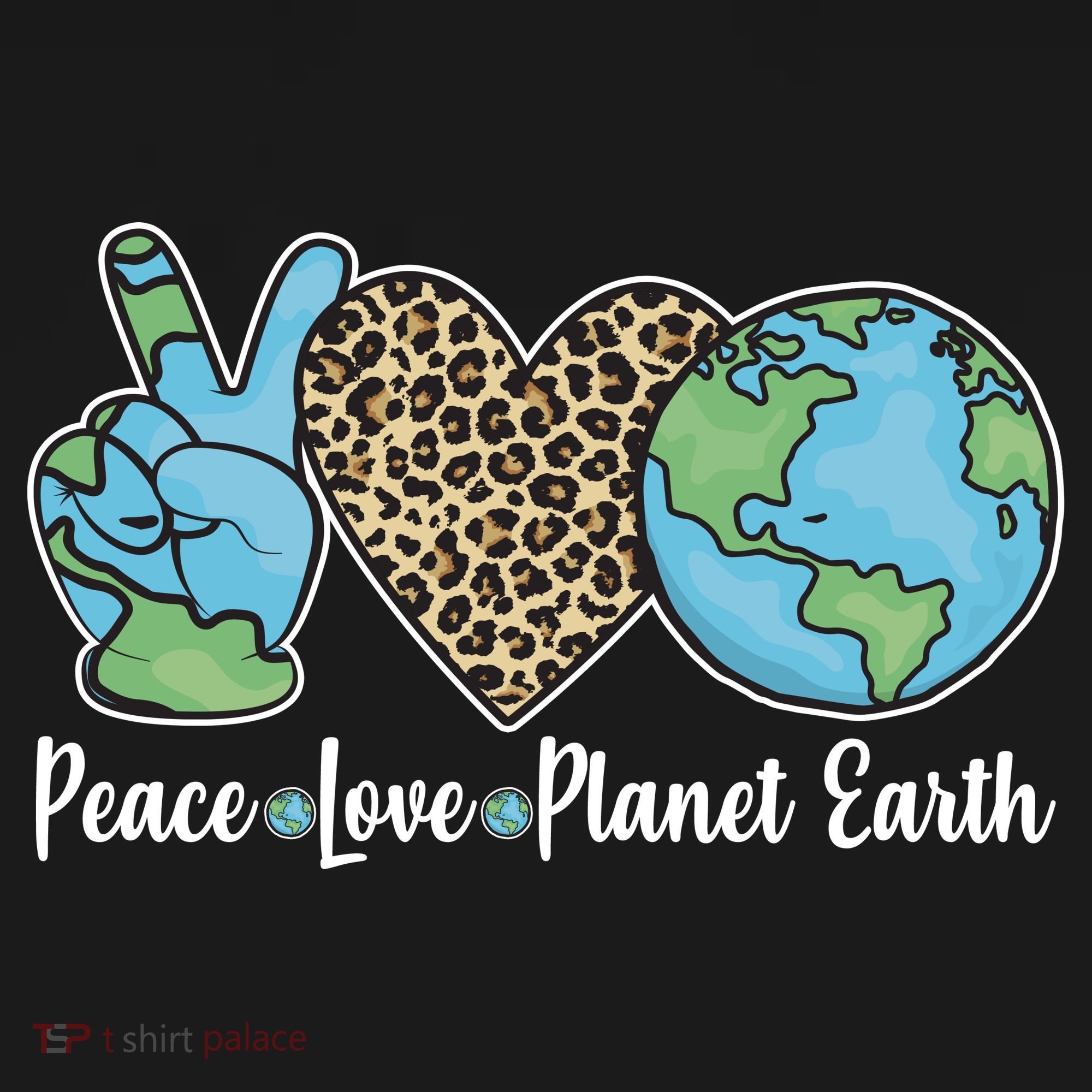 Peace Love Planet Earth Celebrate Earth Day Bucket Hat