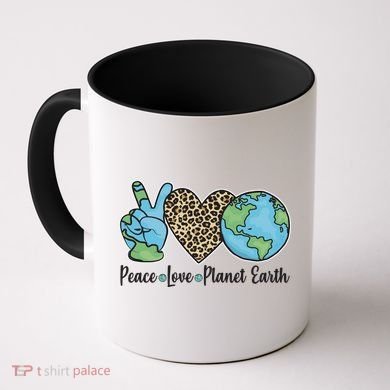 Peace Love Planet Earth Celebrate Earth Day Coffee Mug